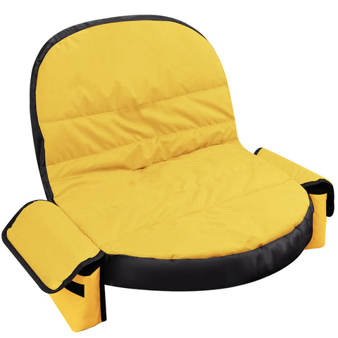 PEATOVIE lawn tractor seat cover with pocket—durable 600D fabric protects from sun and rain.