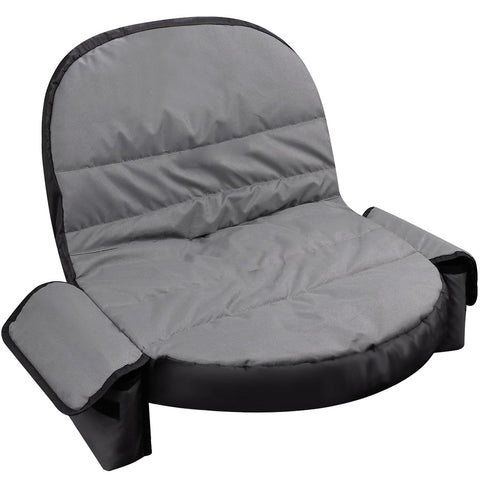 Peatovie lawn tractor seat cover with pocket keeps essentials organized while mowing.