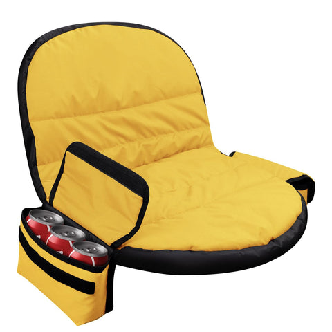 No tools required; slip over the seat and secure with elastic.