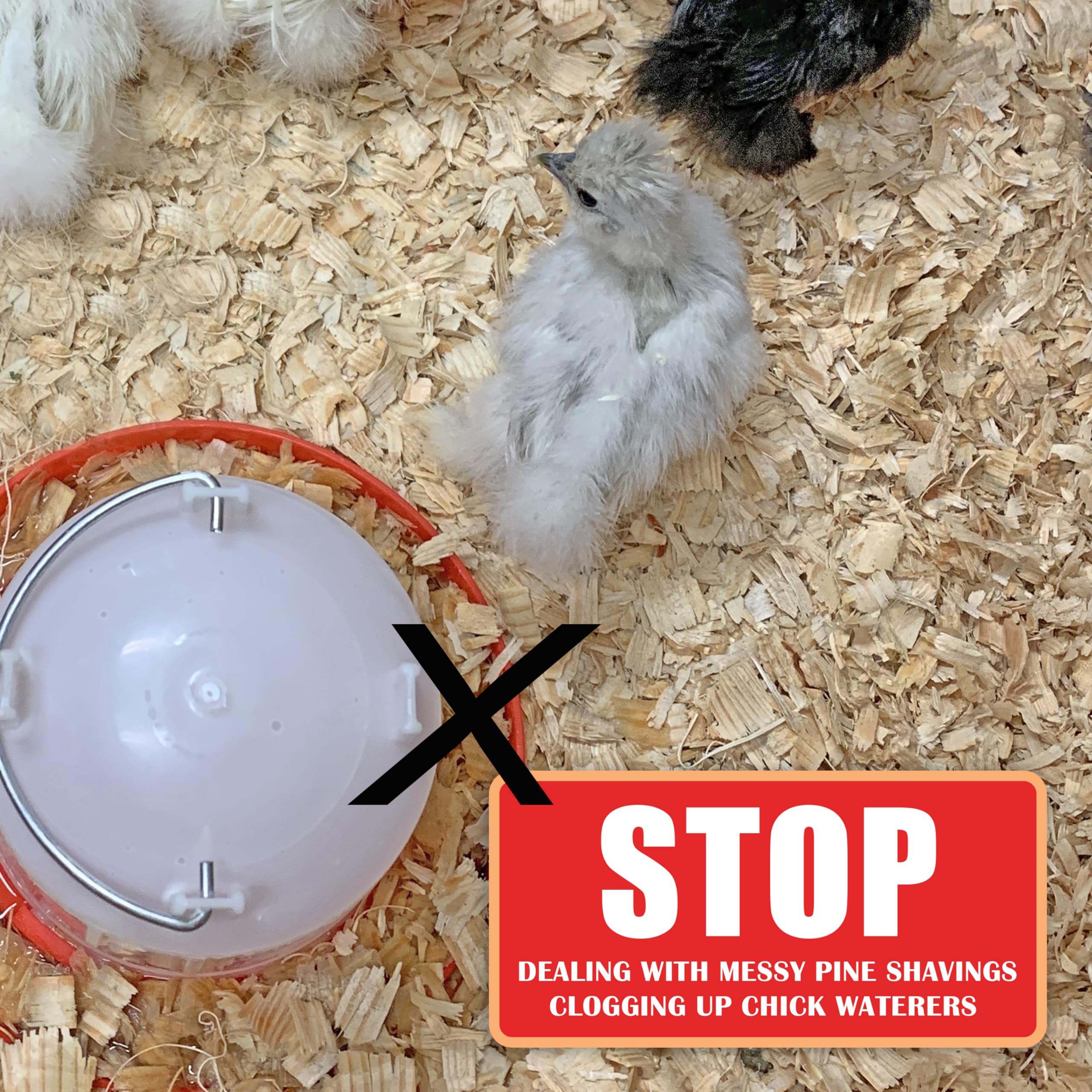 Pecking Order 25-pack brooder pads arranged for quick replacement and easy maintenance.
