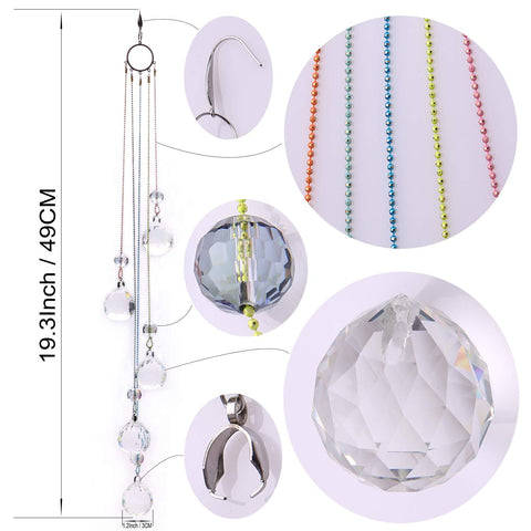 PEDOBO colorful copper chains create a five-color rainbow pendant display