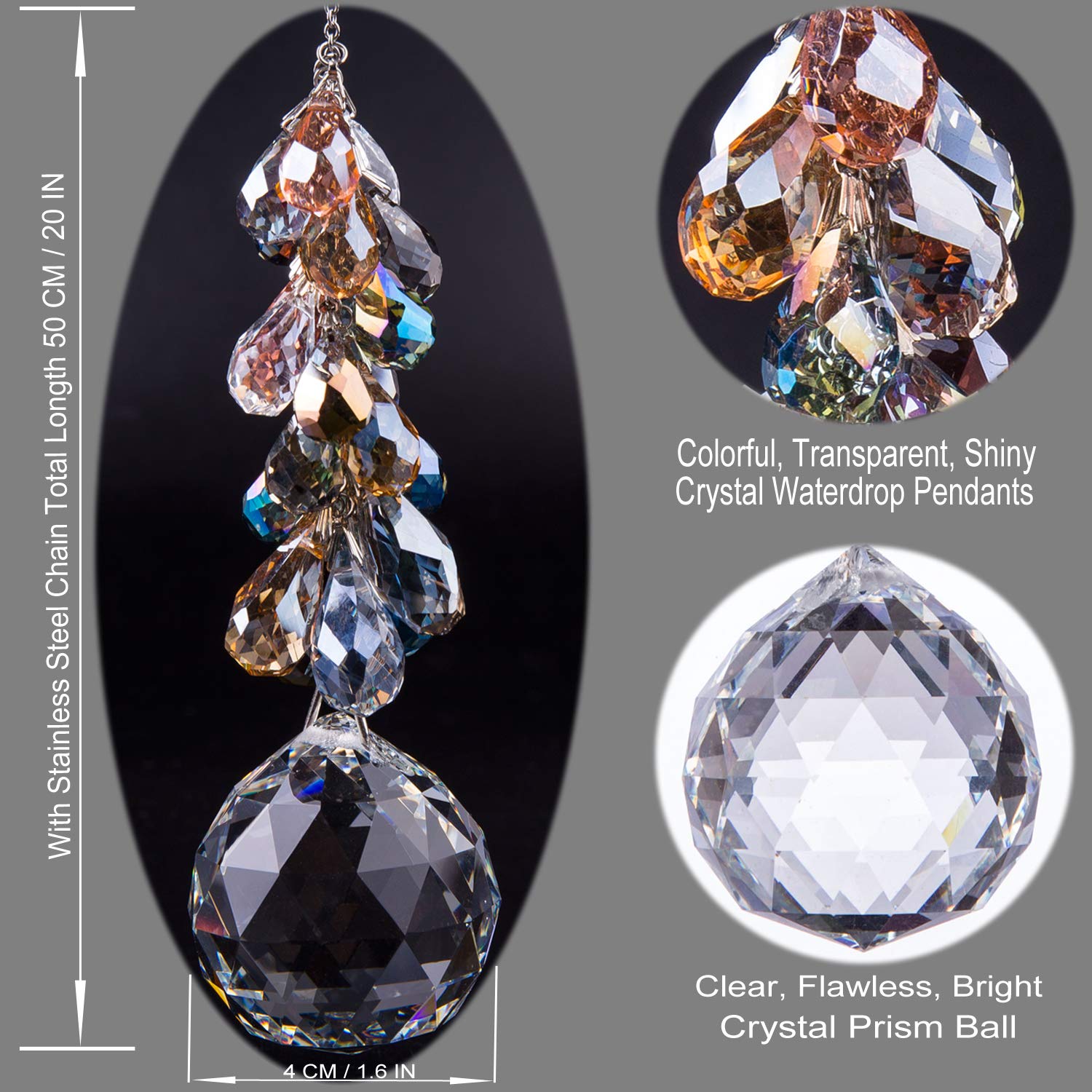 PEDOBO colorful pendants 22pcs add jewelry-like sparkle to decor.