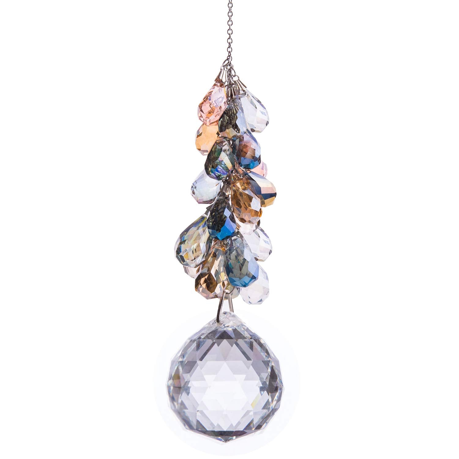 PEDOBO crystal ball prism 40mm creating rainbow light in windows.