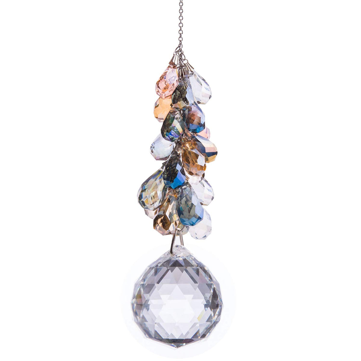 PEDOBO crystal ball prism 40mm creating rainbow light in windows.