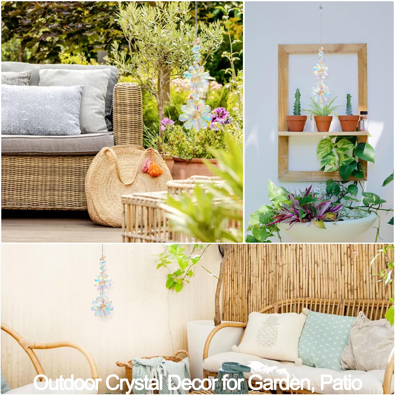PEDOBO garden setup featuring crystal flower suncatcher