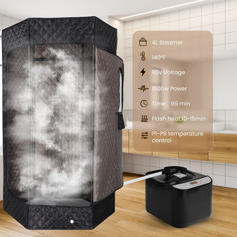 PEEKO explosion-proof lid enhances safety during steam sessions.