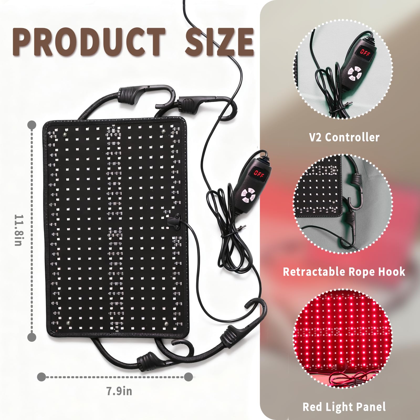 PEEKO red-light panel mounted in sauna tent for convenient sessions