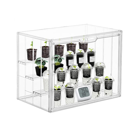 PEEKUP Clear Mini Greenhouse dome provides 360-degree viewing for seed starting and propagation.