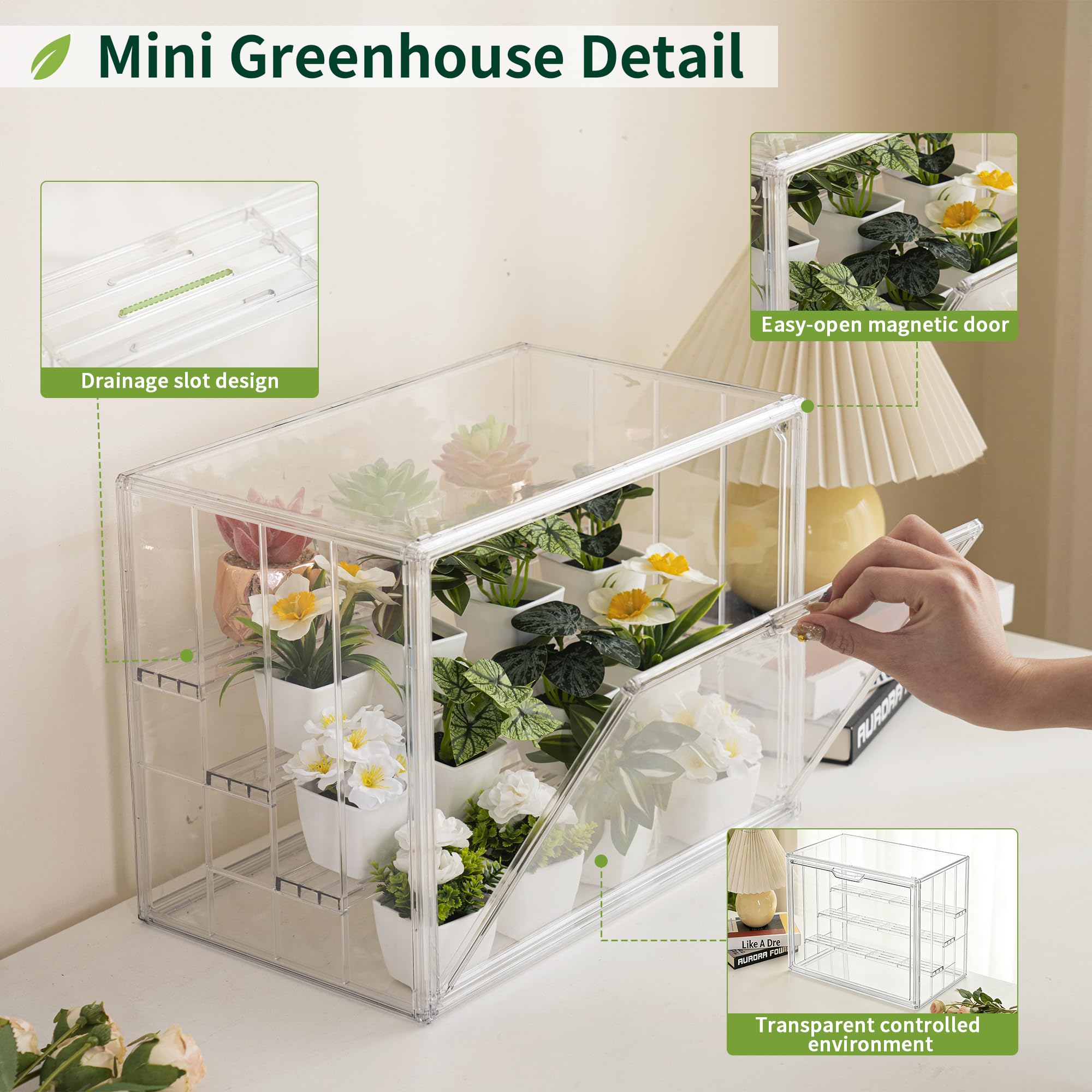 PEEKUP Portable and lightweight greenhouse easily moves between rooms.