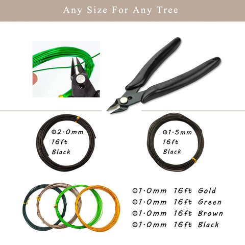 PEEORNT bonsai training wires set enables careful shaping and training of trees.