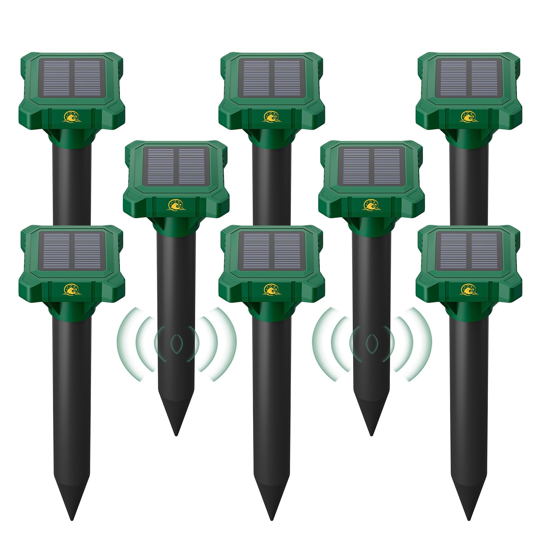 Peepst 8-pack solar mole repellent in the yard deters pests