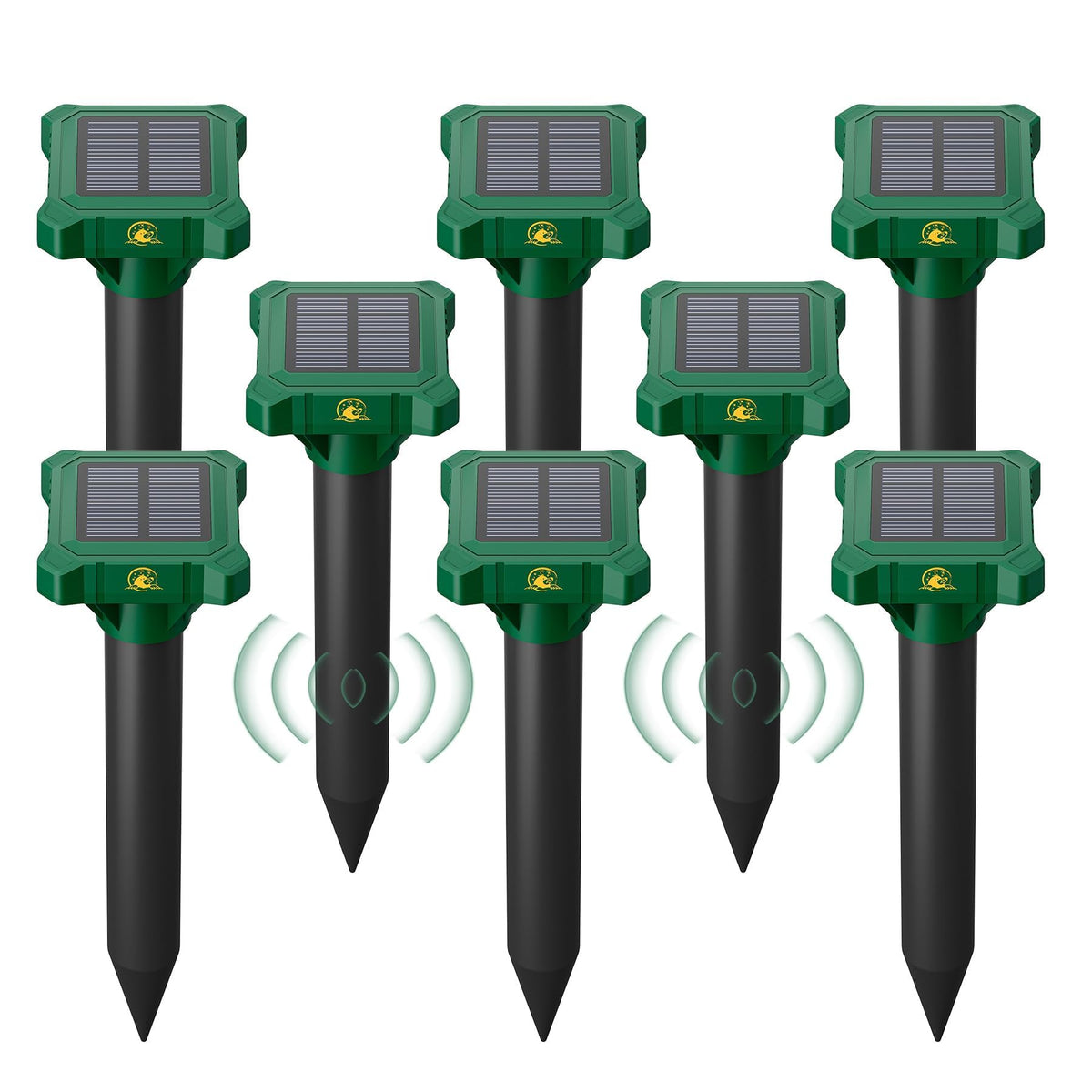 Peepst 8-pack solar mole repellent in the yard deters pests