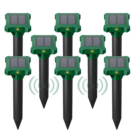 Peepst 8-pack solar mole repellent in the yard deters pests