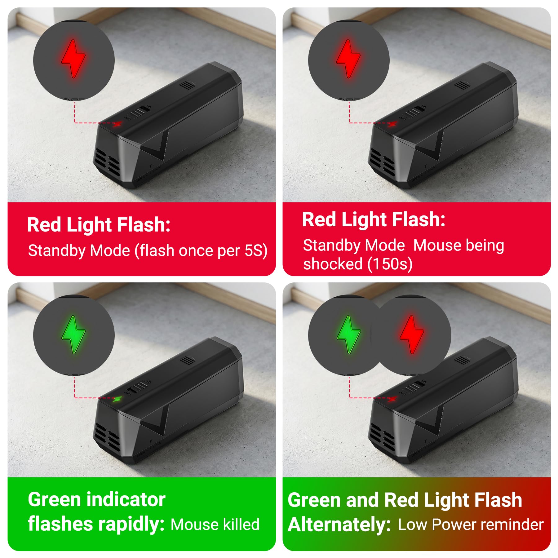 Peepst Electric Mouse Trap high-voltage shock delivers rapid action.