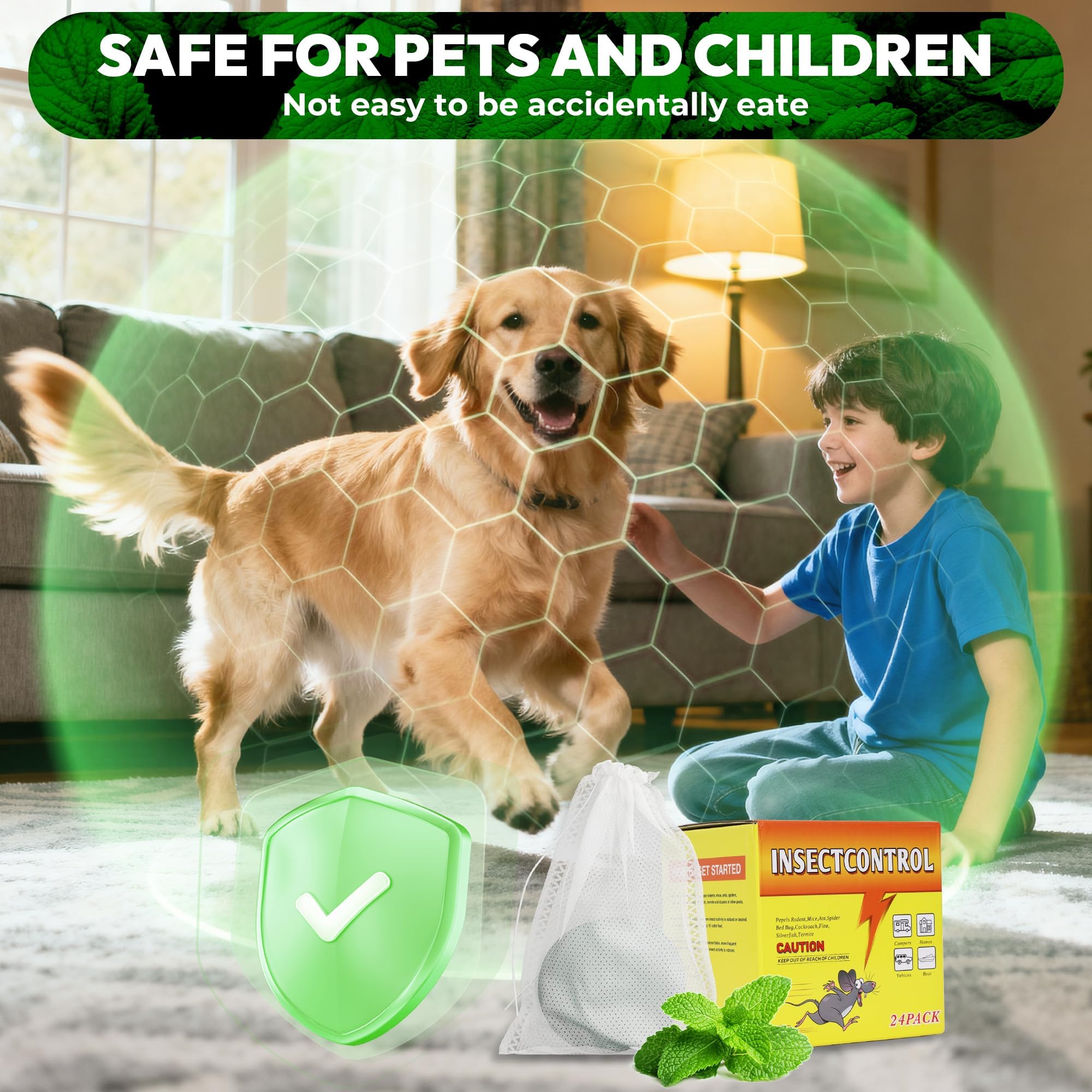 Kitchen corner placement of Peepst deterrent for pest deterrence