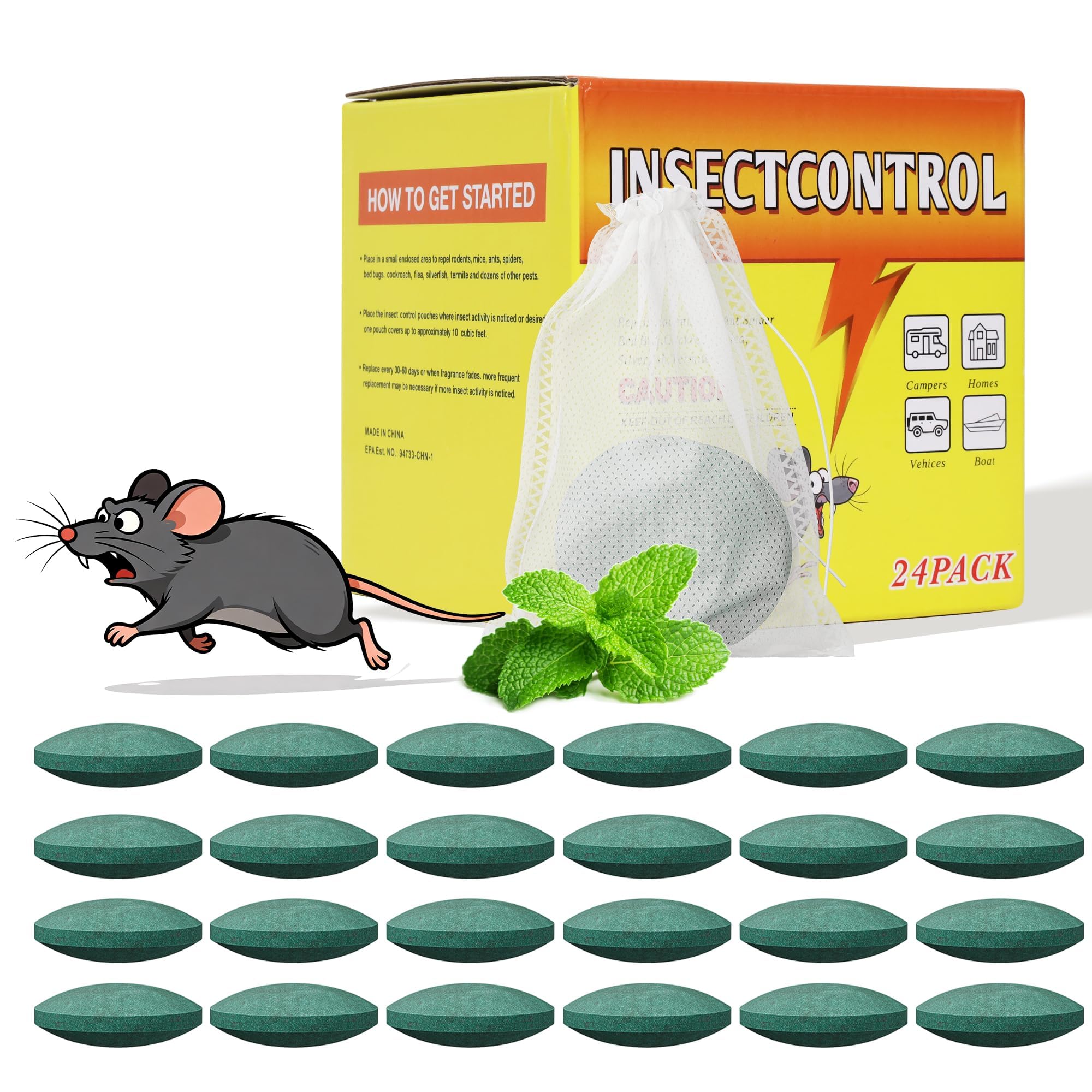 Peepst mouse deterrent packaging shows natural pest protection for homes