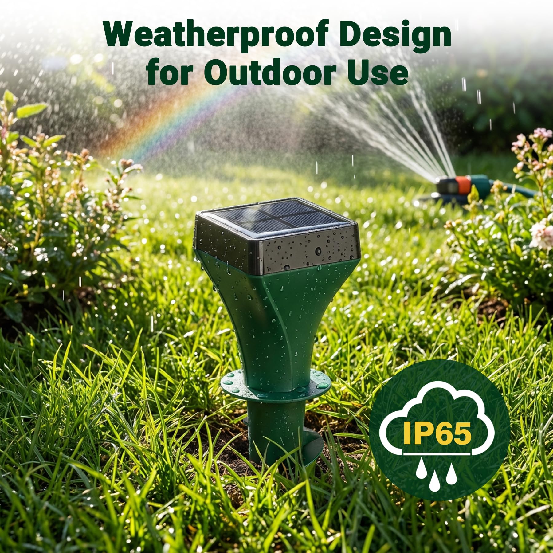 Peepst pet-friendly operation of the mole stake for safe yards