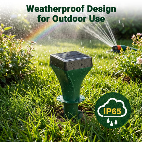Peepst pet-friendly operation of the mole stake for safe yards