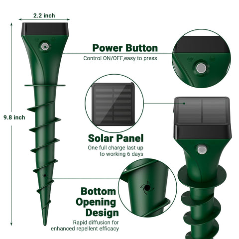 Peepst weatherproof durable mole stake withstands rain and sun