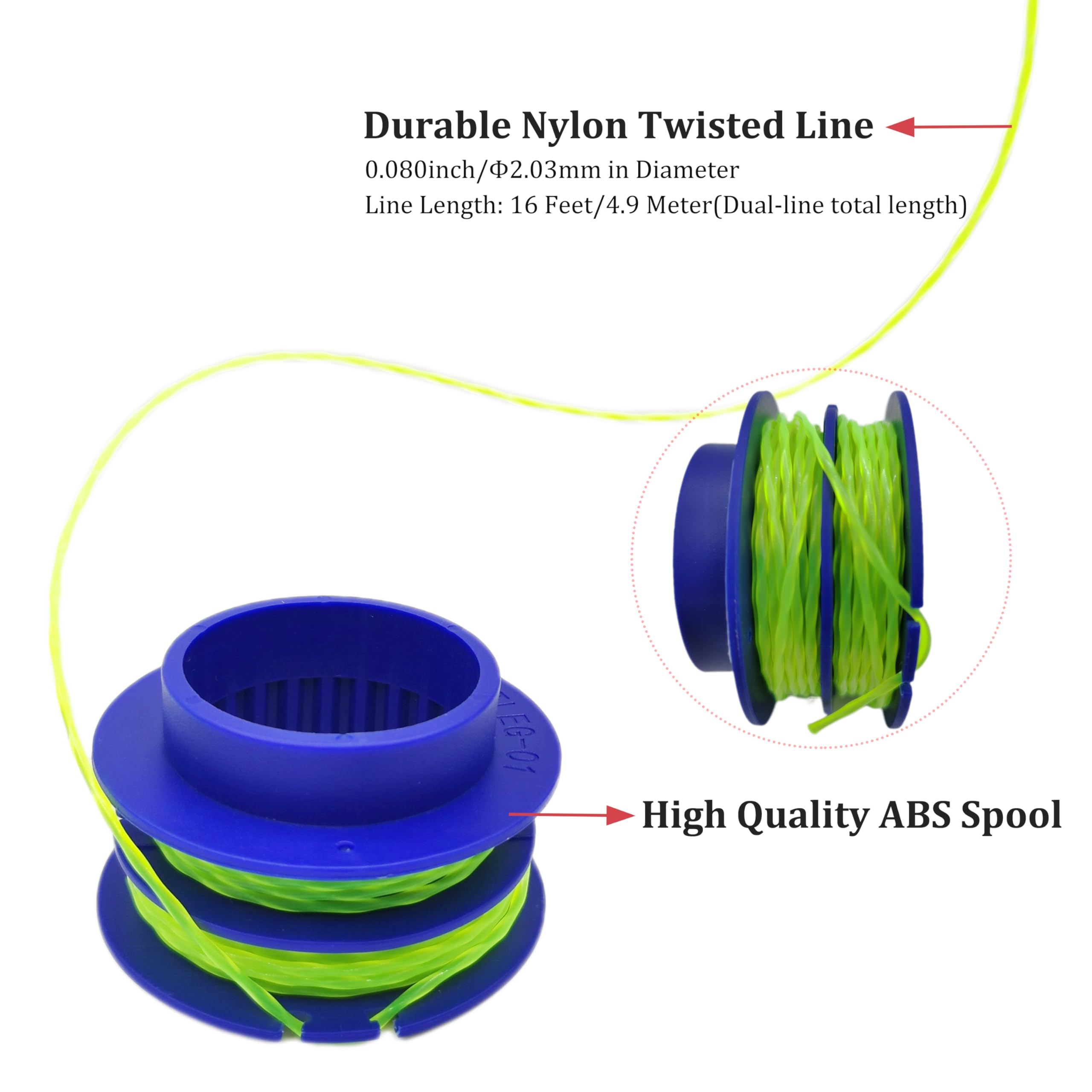 PEHUAP 16 ft total length supports longer edging between re-spools.
