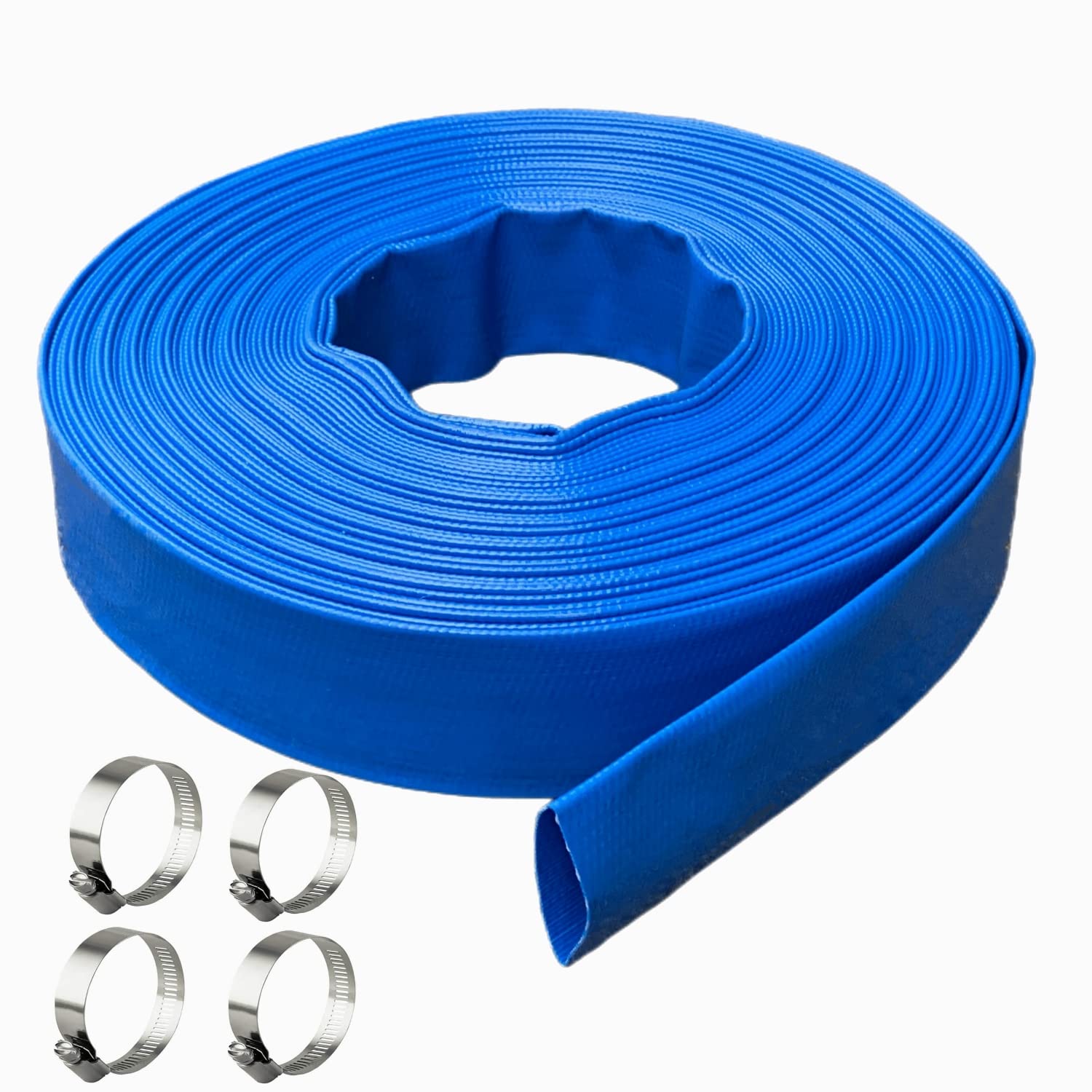 PEISONGFEI 1in 100ft backwash hose for inground pools delivers steady water flow.
