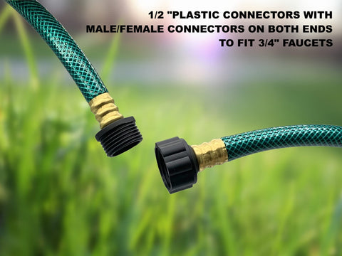PEISONGFEI hose garden faucet connection enables fast setup.