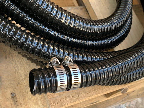 Stainless steel hose clamps included with PEISONGFEI tubing for quick setup.