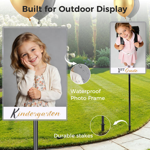 PEJOURI outdoor photo timeline invites guests to walk through memories.