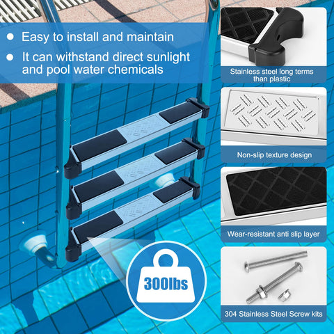 PEKCARGO ladder rubber bumpers cushion contact and guard pool edges