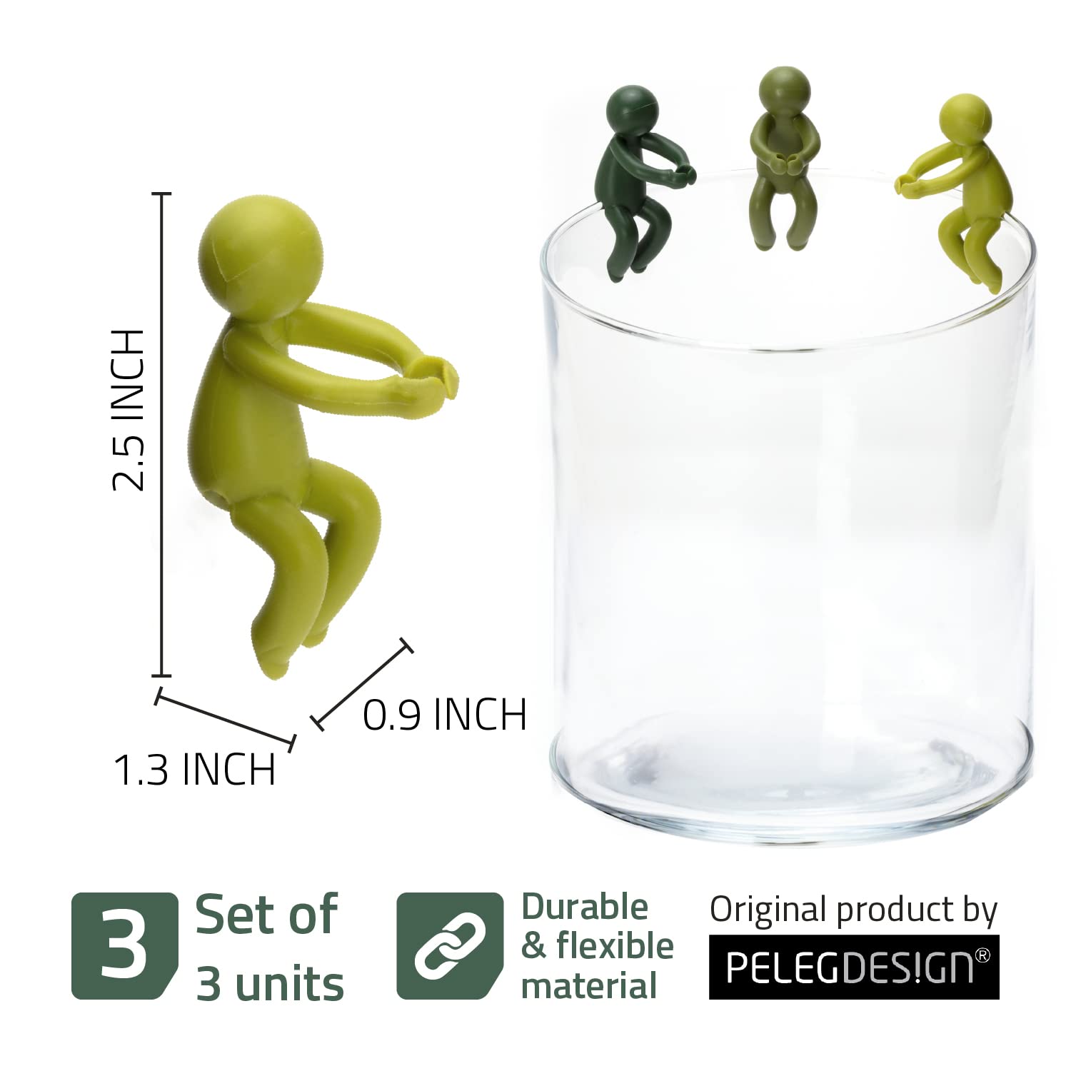 Peleg Design Leafriend fits on vase edge for effortless placement.