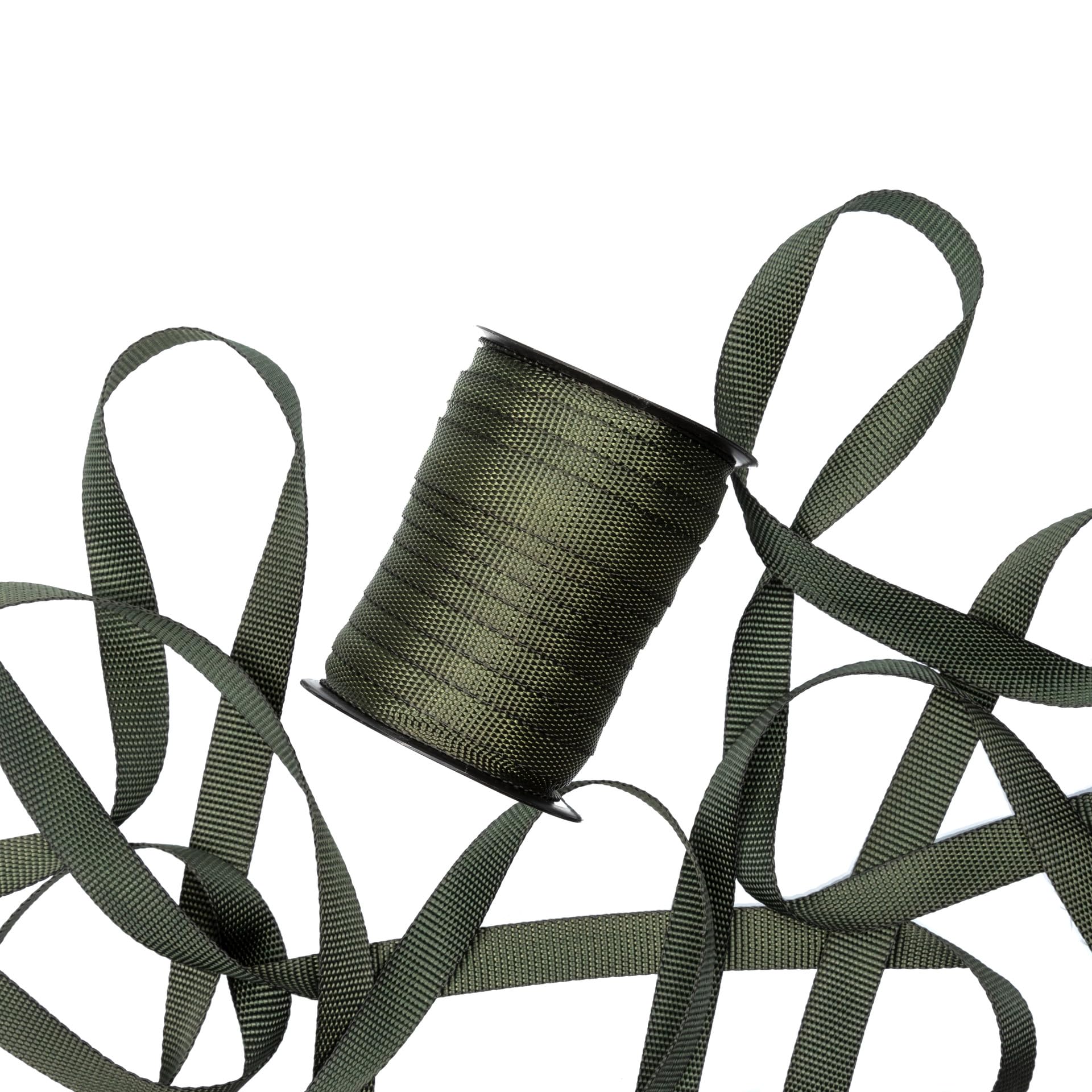 Pelican Rope reinforced strap offers secure, durable outdoor tree anchoring.