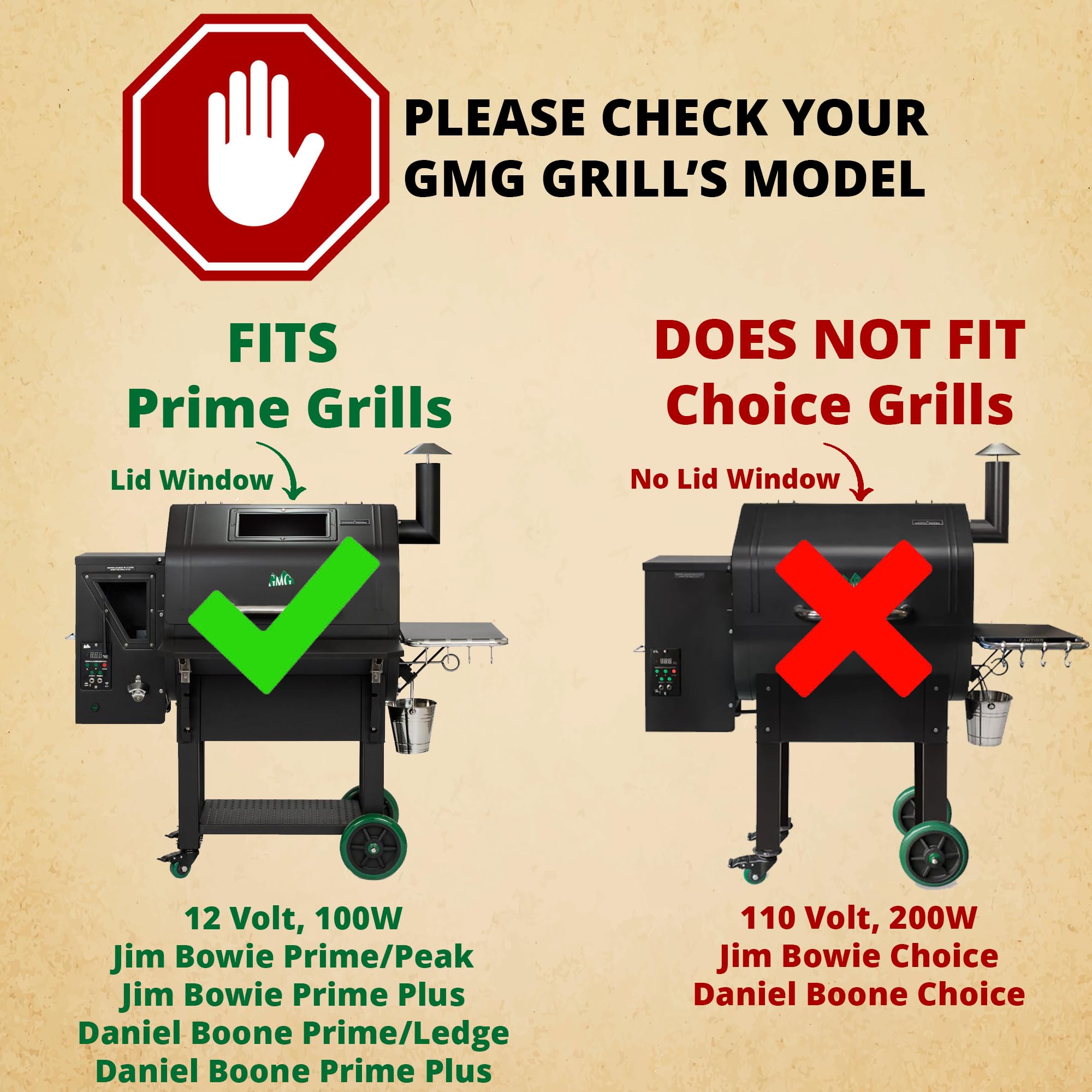 Pellethead GMG 12V Prime igniter for Jim Bowie delivers consistent ignition potential.