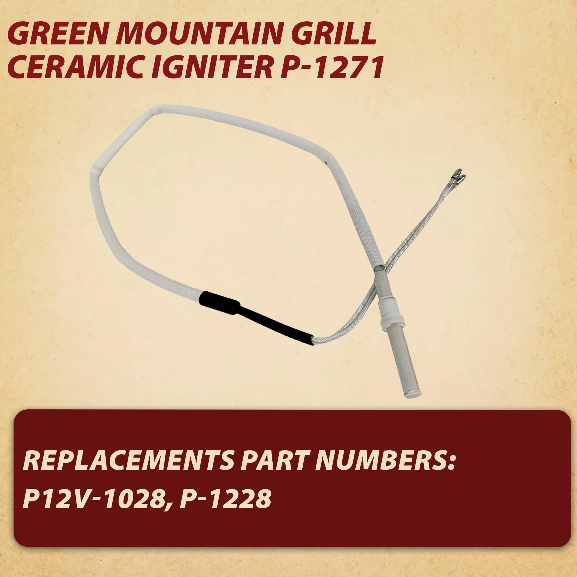 Pellethead GMG 12V Prime igniter for Ledge provides OEM replacement reliability.