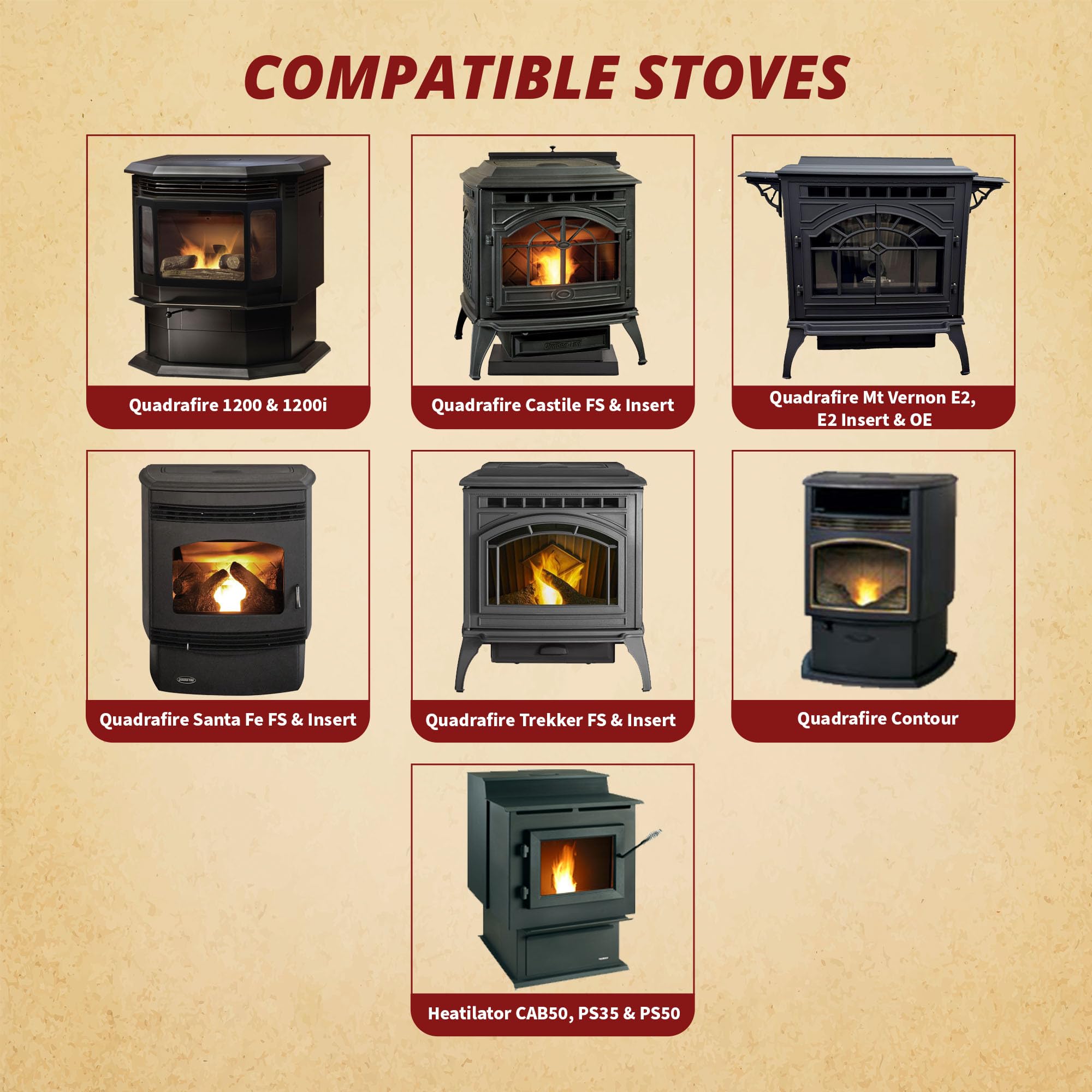 Pellethead heatilator auger motor Contour model for consistent stove performance.