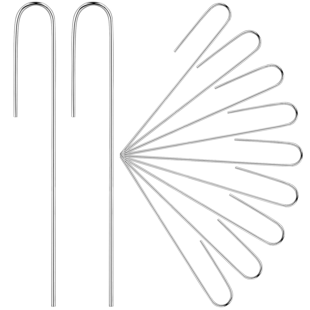 Pelopy 100-pcs irrigation staking pack keeps drip lines secure for neat garden layouts.