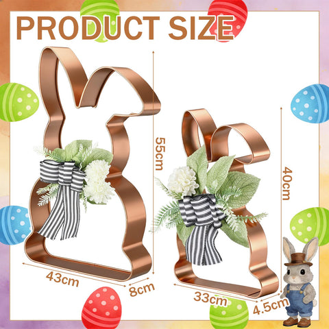 Pelopy gold Easter bunny decor on porch adds instant charm and curb appeal.