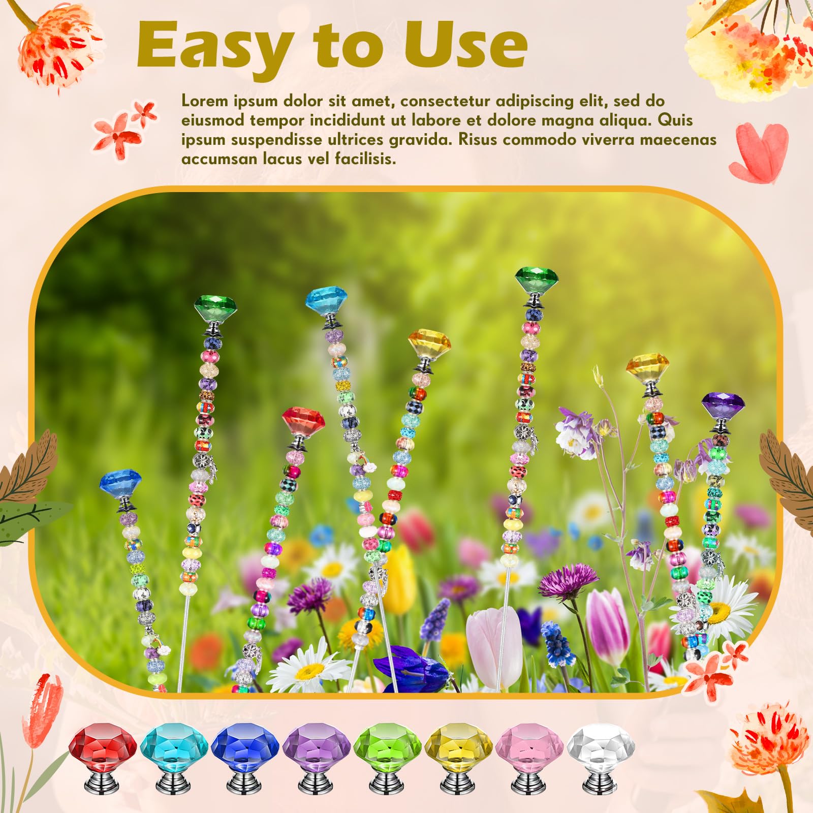 Pelopy stainless steel stakes pack suitable for DIY garden projects