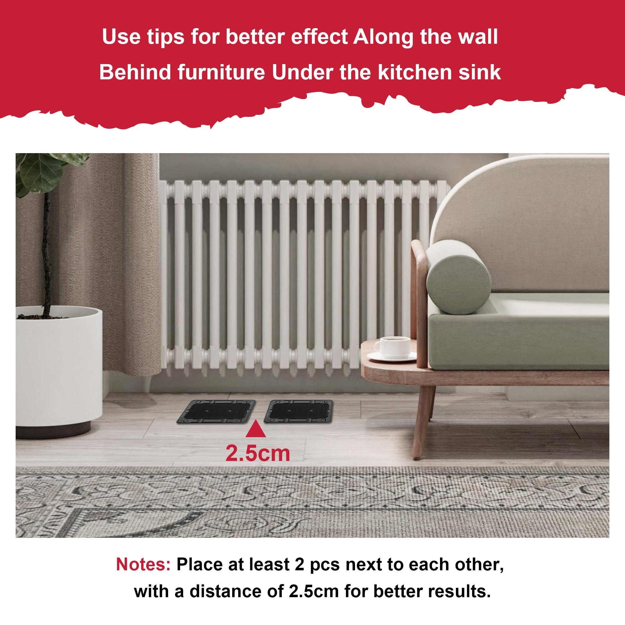 Pelrayt glue traps ideal for kitchen, living room, and more.
