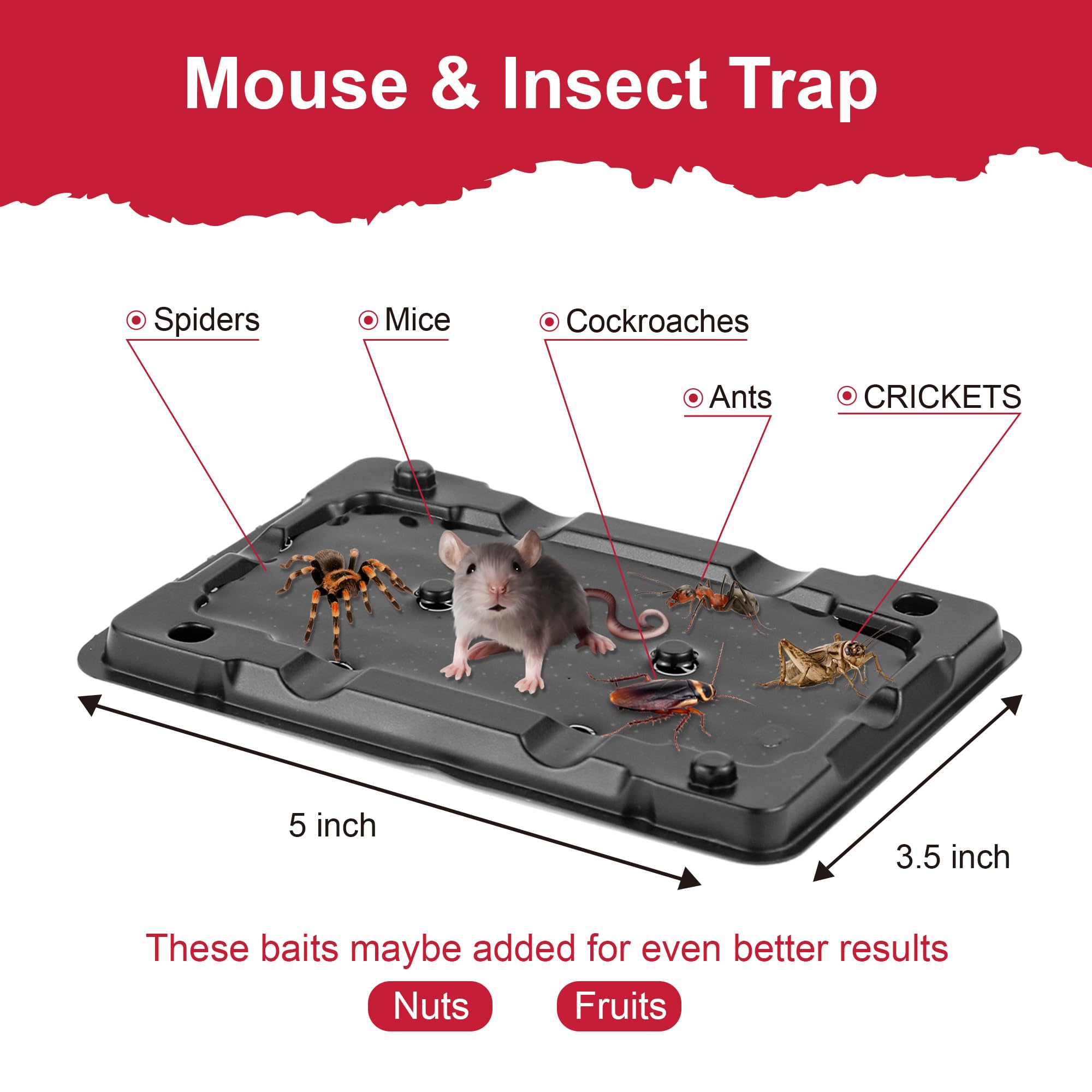 Pelrayt non-toxic glue traps protect homes with kids and pets.