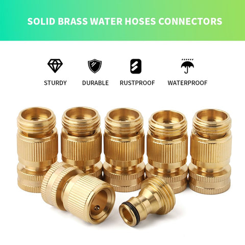PELTEFLU garden-hose fittings compatible with faucets, sprinklers, and nozzles.