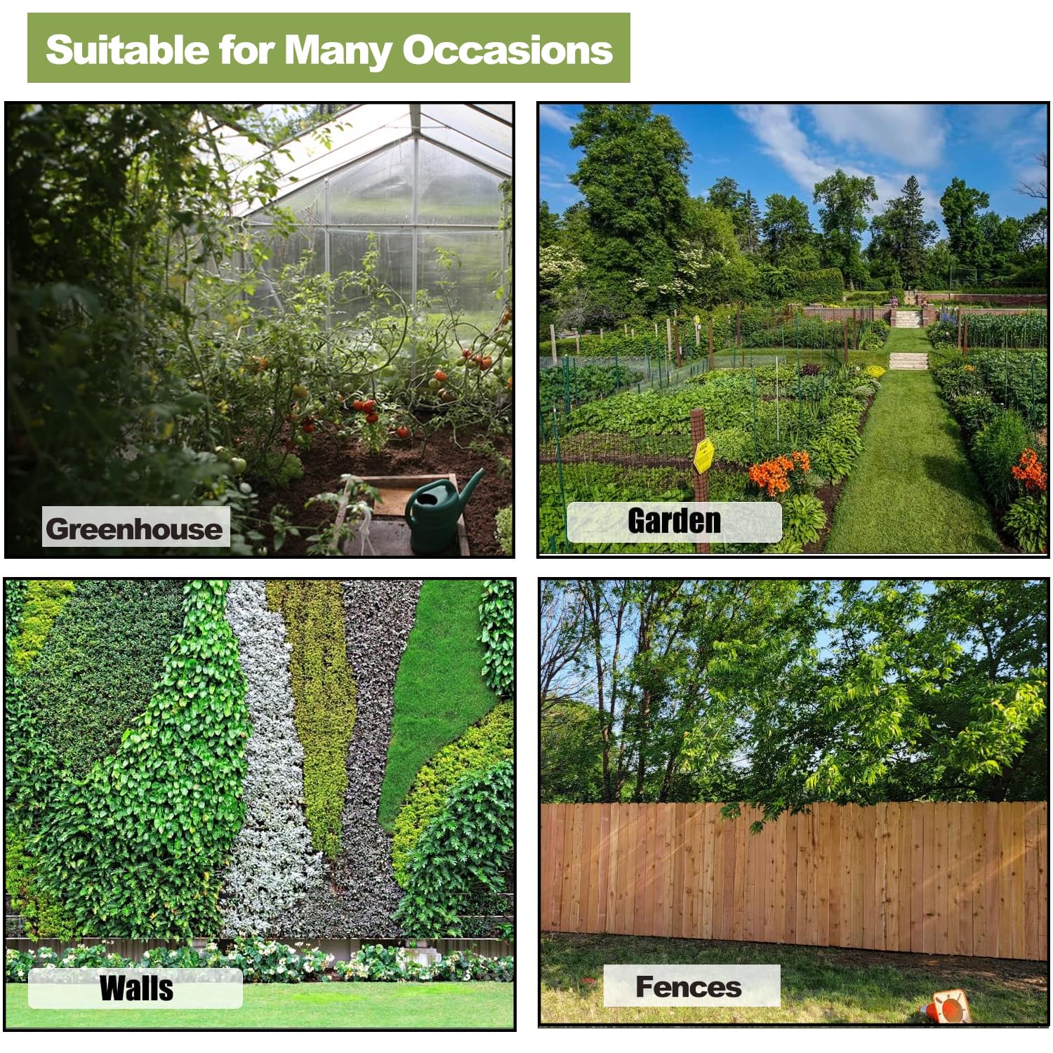 Pemaly durable garden hooks help maximize space on fences and in hoop houses.