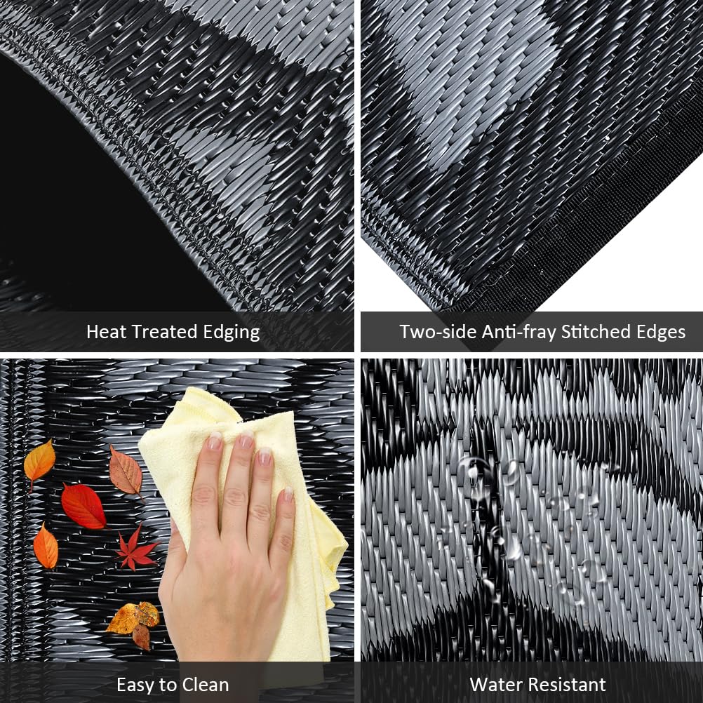 Pendolr waterproof polypropylene rug resists stains for outdoors