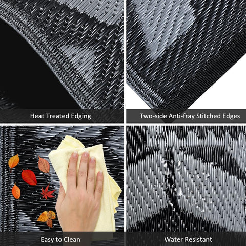 Pendolr waterproof polypropylene rug resists stains for outdoors