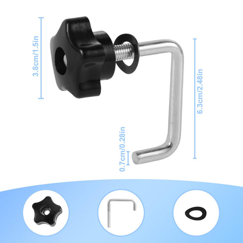 Penitue lock bolt close up showing stainless steel fastener for secure mounting.