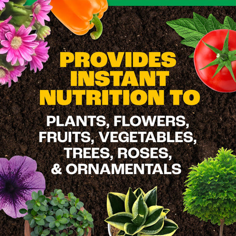 Pennington all-purpose plant food promotes bigger blooms and fruit