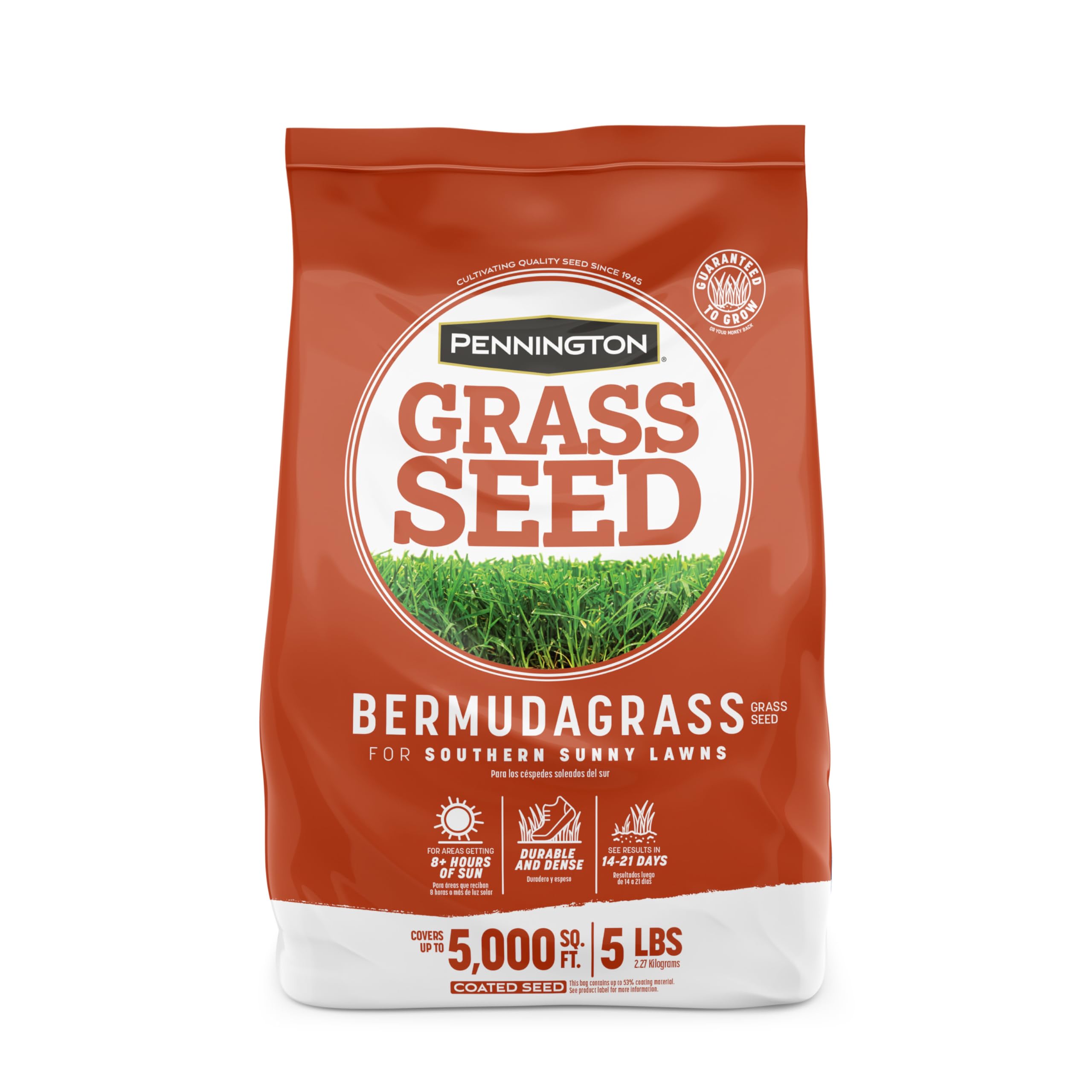 Pennington Bermudagrass seed 5 lb bag for sun-loving lawns.