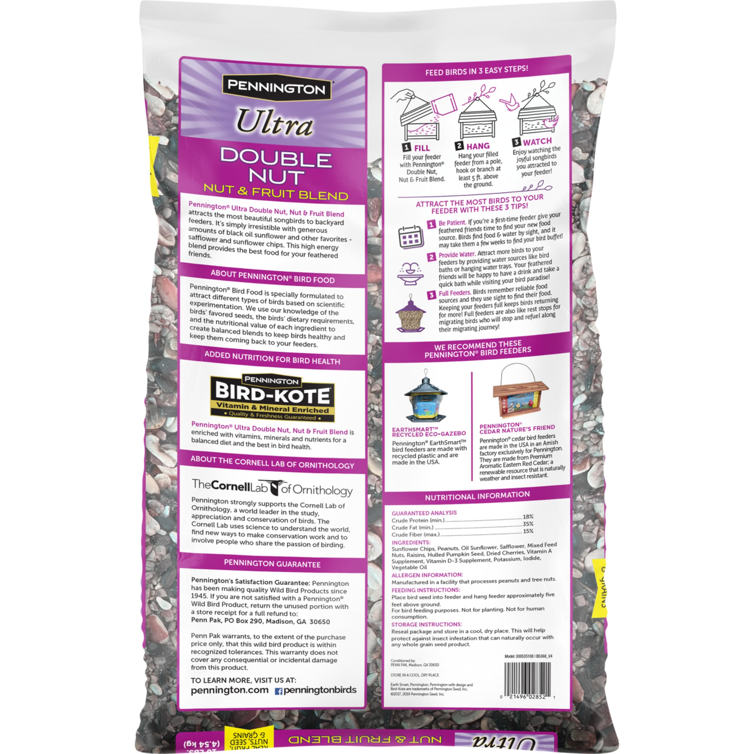 Pennington Ultra Double Nut Blend ready for tube feeders and busy feeding stations.