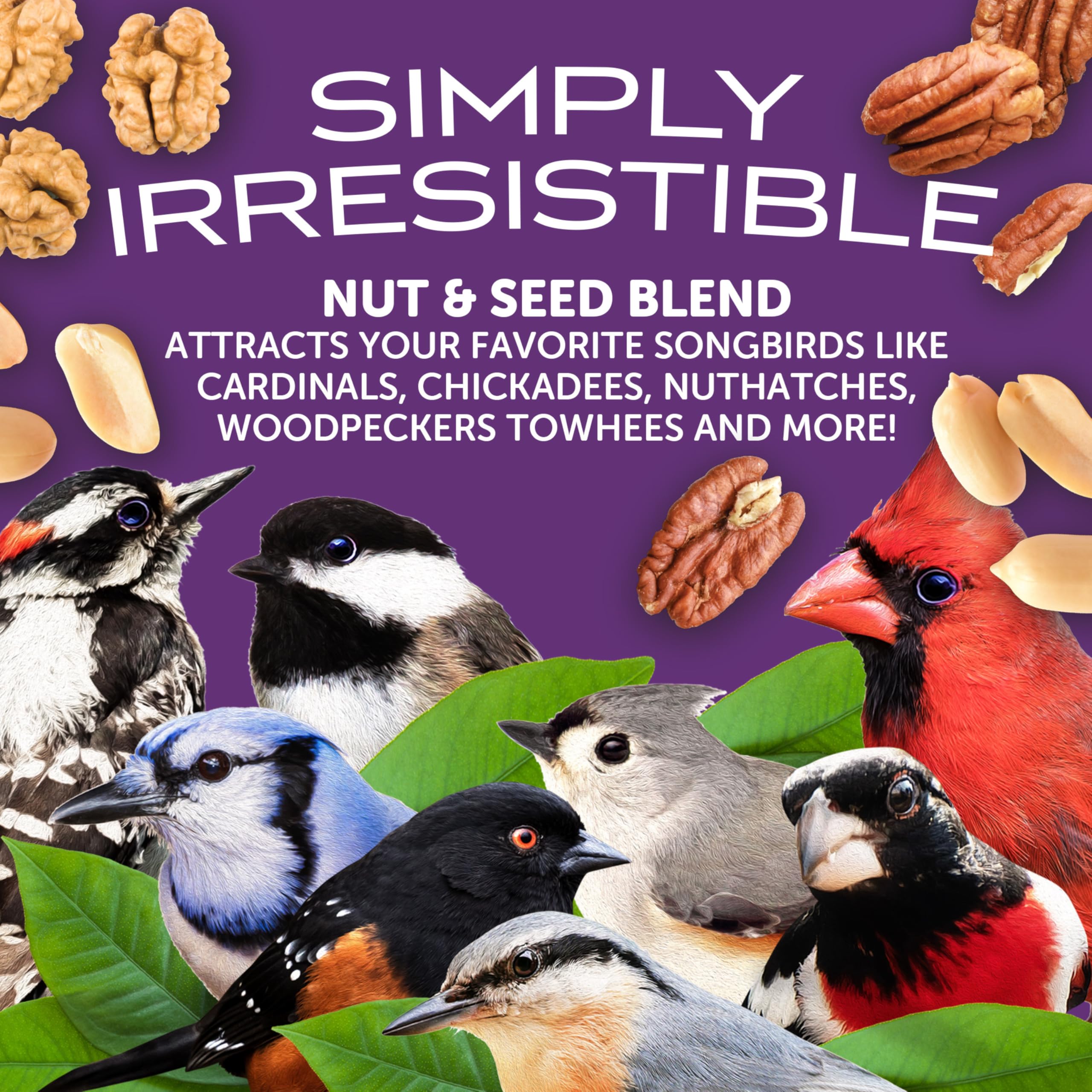 Pennington Ultra Double Nut Blend with Bird Kote vitamins supports balanced nutrition.