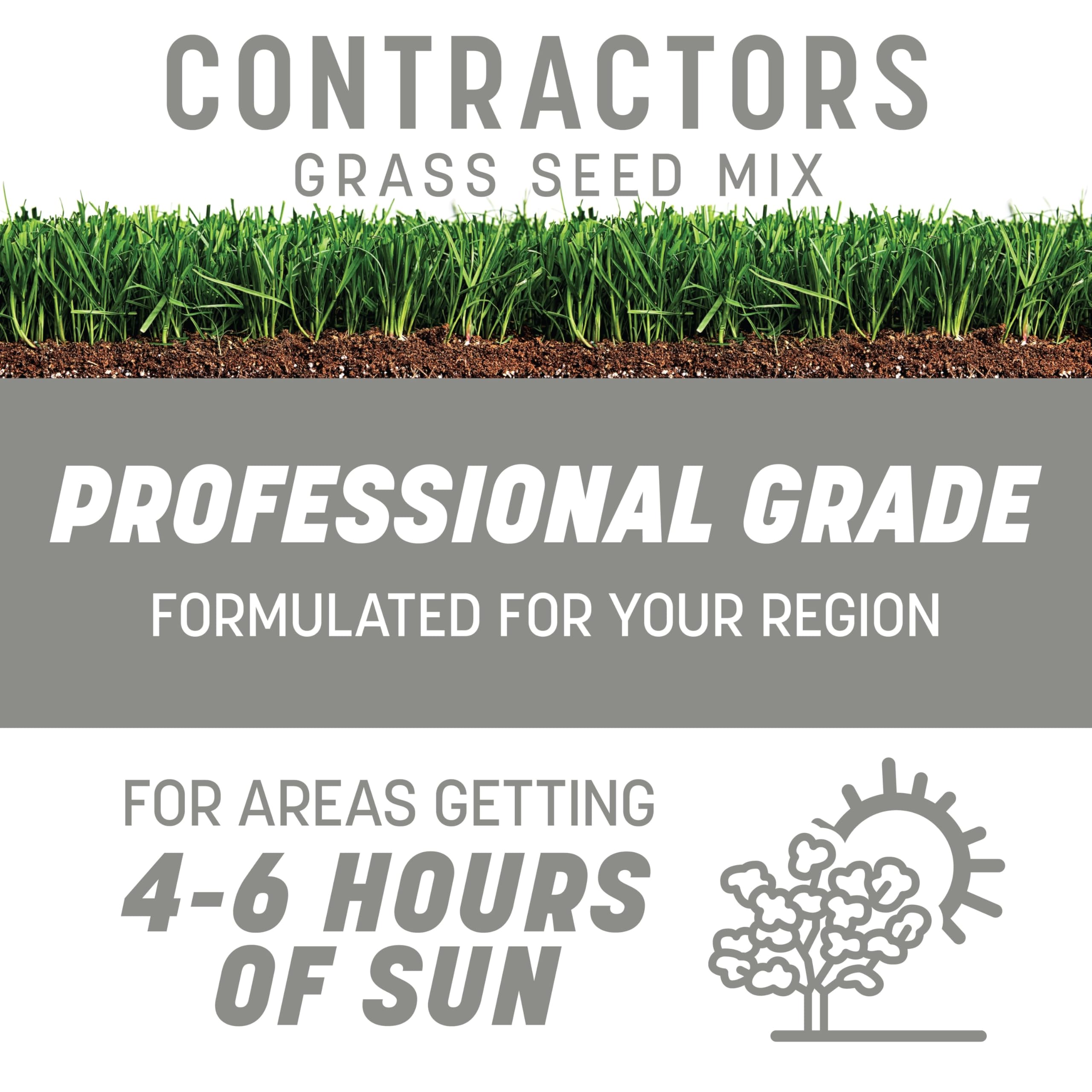 Close up of Pennington Contractors Grass Seed Mix Northern seed texture promoting robust germination.