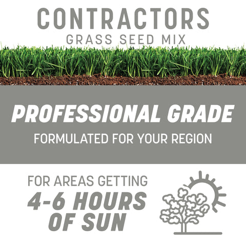Close up of Pennington Contractors Grass Seed Mix Northern seed texture promoting robust germination.